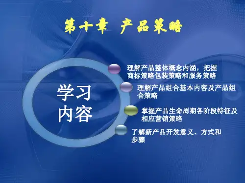 《市场营销学》课件——第十章 产品策略