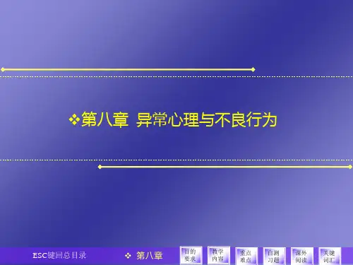 第八节异常心理及不良行为PPT课件