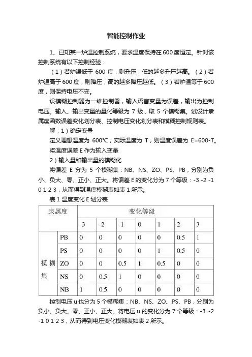 智能控制作业