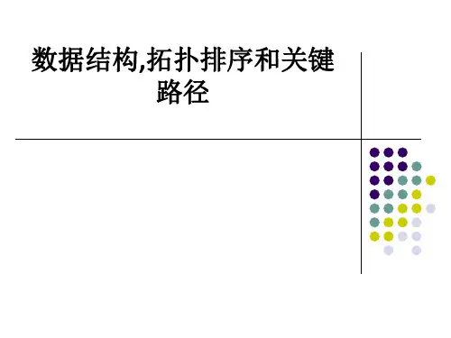 数据结构,拓扑排序和关键路径ppt课件