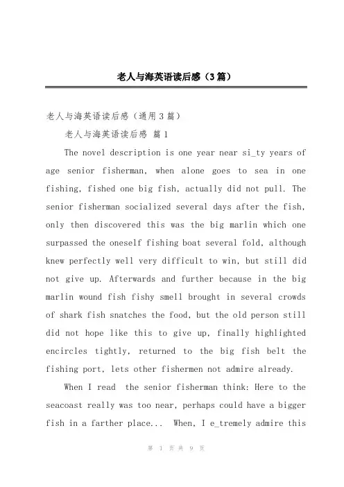 老人与海英语读后感(3篇)