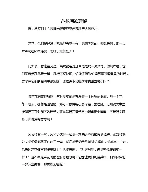 芦花阅读理解