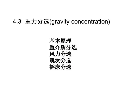 固体废弃物重力分选