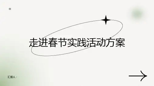 走进春节实践活动方案