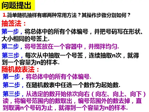 系统抽样和分层抽样ppt课件
