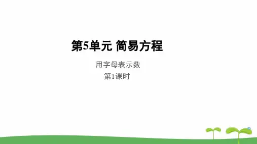 《用字母表示数第1课时》公开课教学PPT课件【人教版五年级数学上册】