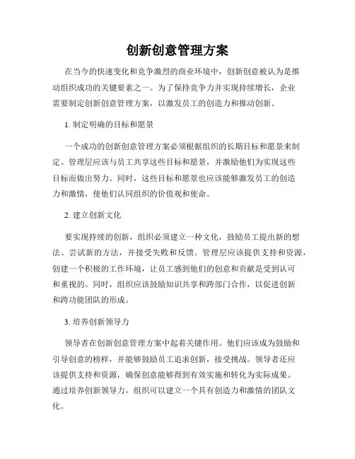 创新创意管理方案