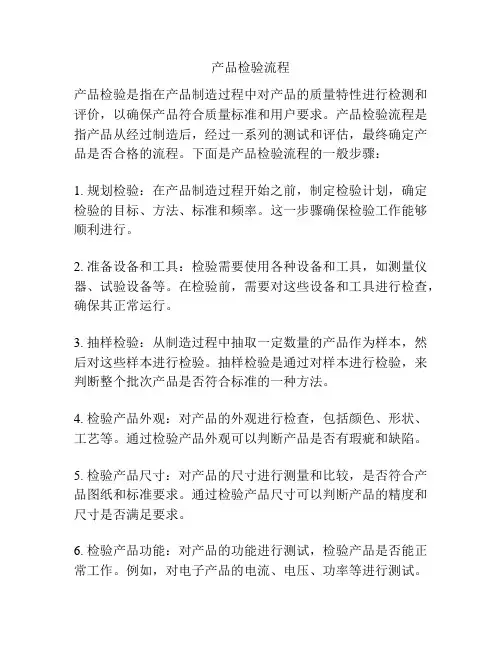 产品检验流程