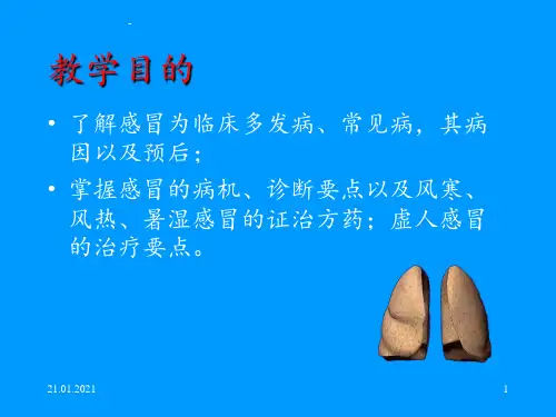 感冒-长春中医药大学PPT课件