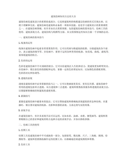 建筑绘画知识点总结大全