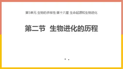 《生物进化的历程》PPT优质课件