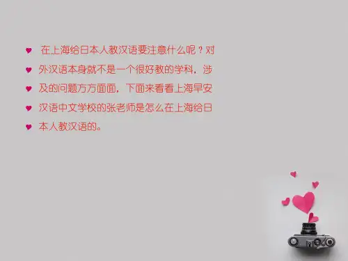 在上海给日本人教汉语要注意的问题ppt课件