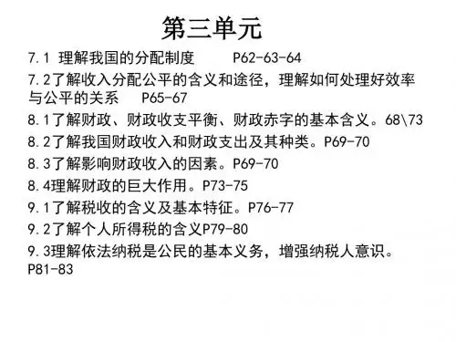 高一政治收入与分配(中学课件201908)