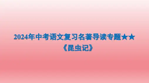 2024年中考语文复习名著导读专题★★ 《昆虫记》课件(共28张PPT)