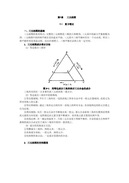 第8章-三元相图-笔记及课后习题详解(已整理-袁圆-2014.8.7)