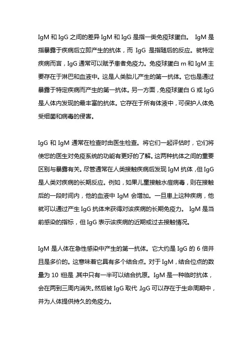 igm和igg的区别