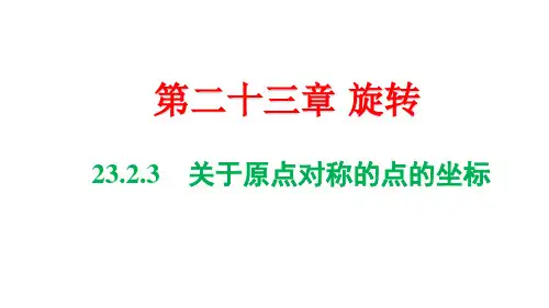 关于原点对称的点的坐标(公开课)