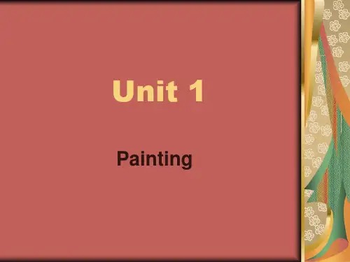 大学艺术英语教程课件unit1_text A