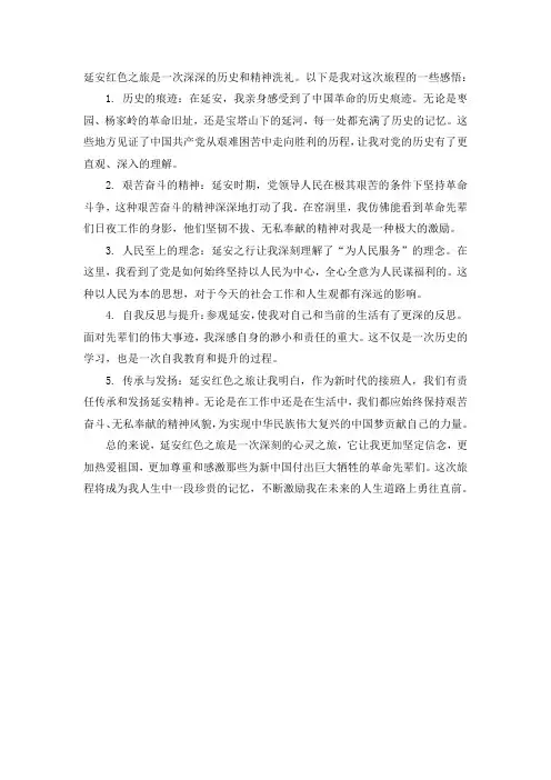 延安红色之旅感悟