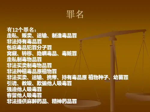 涉毒犯罪ppt课件