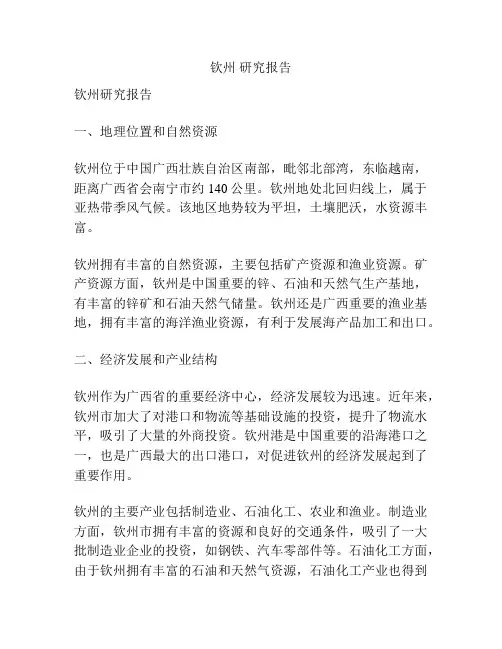 钦州 研究报告
