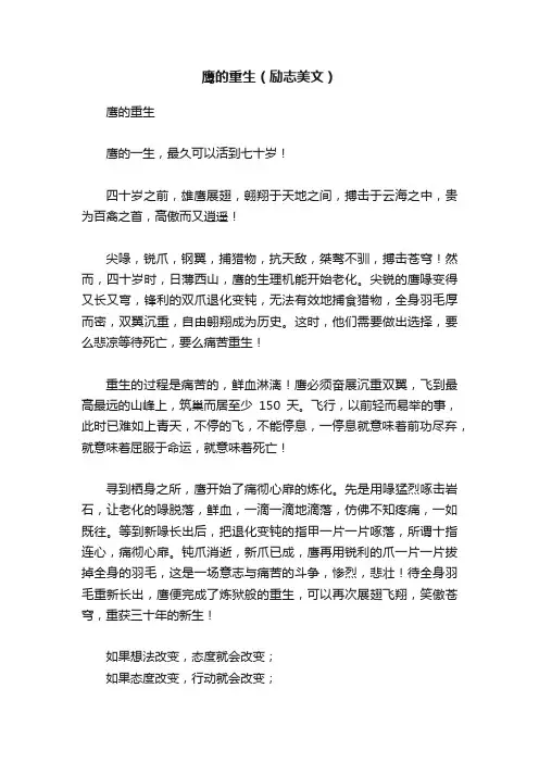 鹰的重生（励志美文）