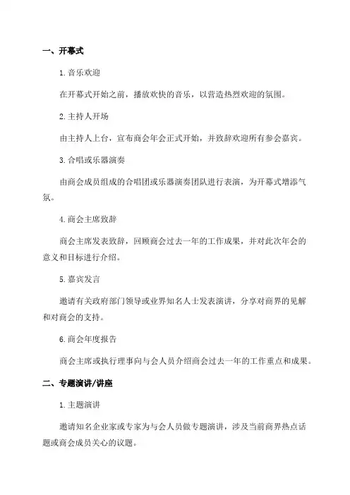 商会年会流程范文