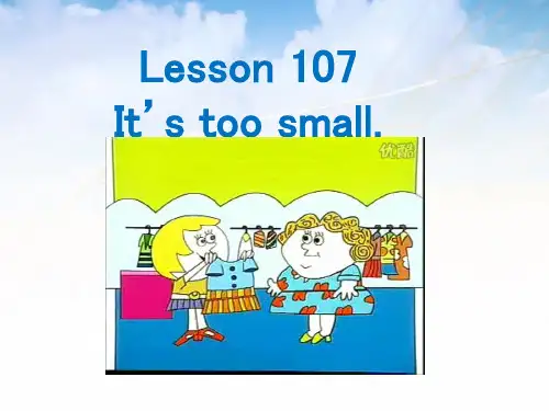 新概念英语第一册Lesson 107-108讲课教案