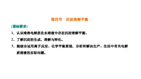 第八章第四节沉淀溶解平衡考点沉淀溶解平衡及其应用-课件新高考化学一轮复习