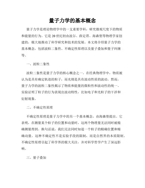量子力学的基本概念