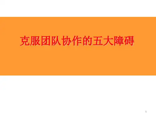 克服团队协作的五大障碍-周贤老师