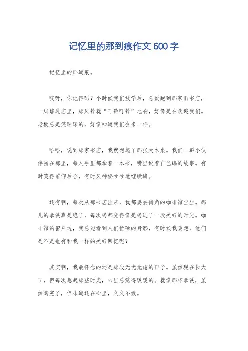 记忆里的那到痕作文600字