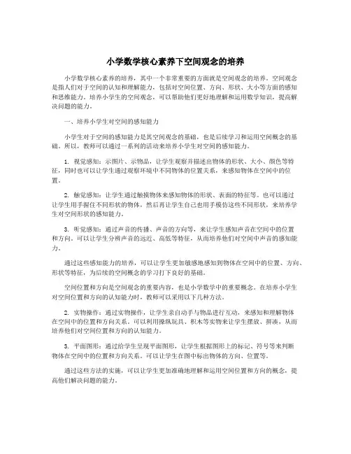 小学数学核心素养下空间观念的培养