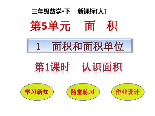 人教版小学数学三年级下册课件 第5单元 面 积 1-1 认识面积