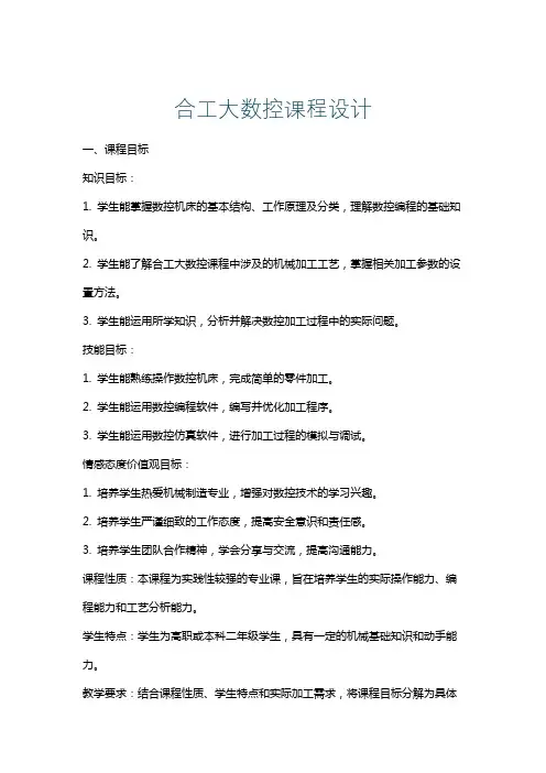 合工大数控课程设计