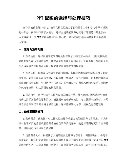 PPT配图的选择与处理技巧