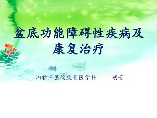 盆底功能障碍和康复治疗