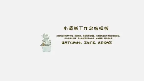 小清新工作总结模板(1)