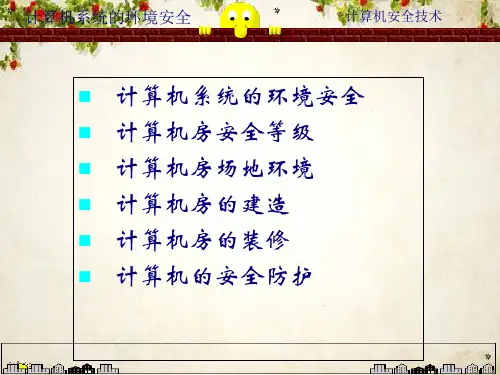 计算机系统的环境安全与安全防护(ppt 33页)