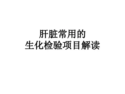 肝脏常用的生化检验项目解读