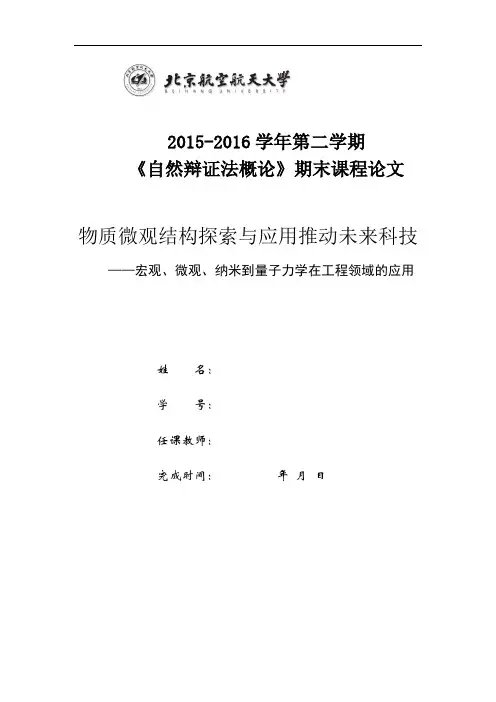 北航自然辩证法概论课程论文