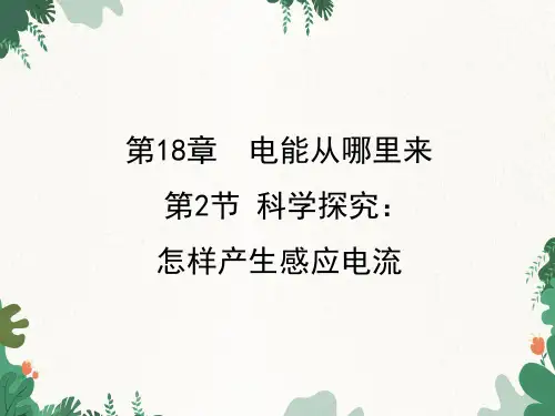 沪科版物理九年级下册 第18章第2节  科学探究：怎样产生感应电流 课件(共21张PPT)