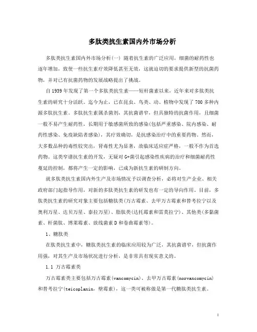 多肽类抗生素国内外市场分析 (2)