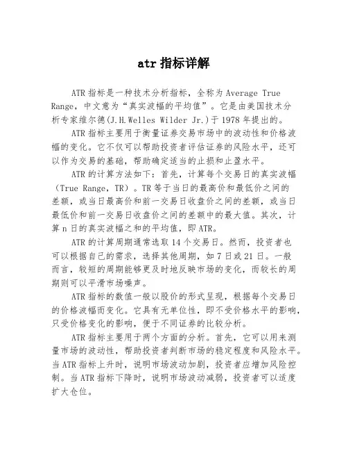 atr指标详解