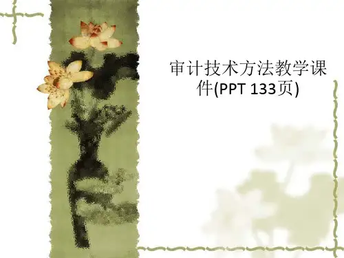 审计技术方法教学课件(