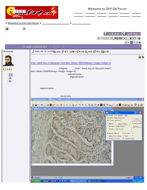 手把手教你使用Imagepro-plus(3.AOI技巧续)
