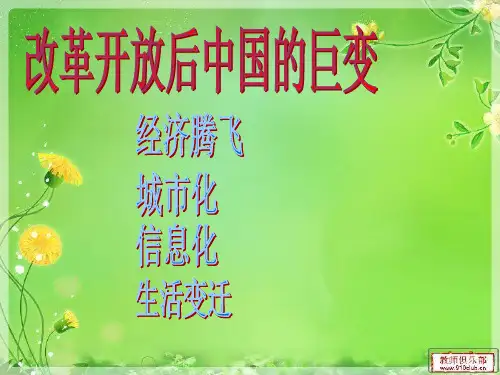 改革开放后中国的巨变