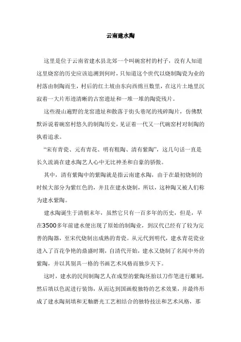 《云南建水陶》