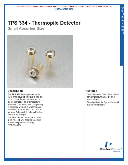 TPS 334 - Thermopile Detector 说明书