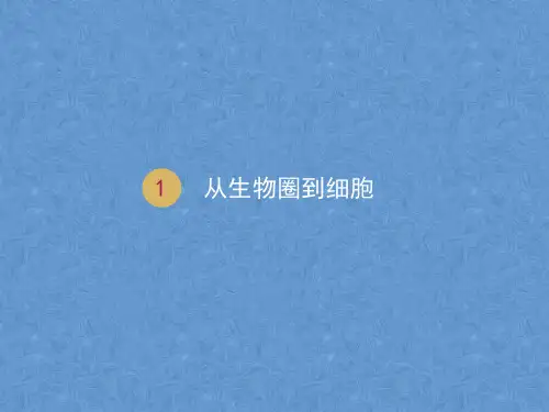 -生物高中人教版必修1课件：第1章第1节从生物圈到细胞